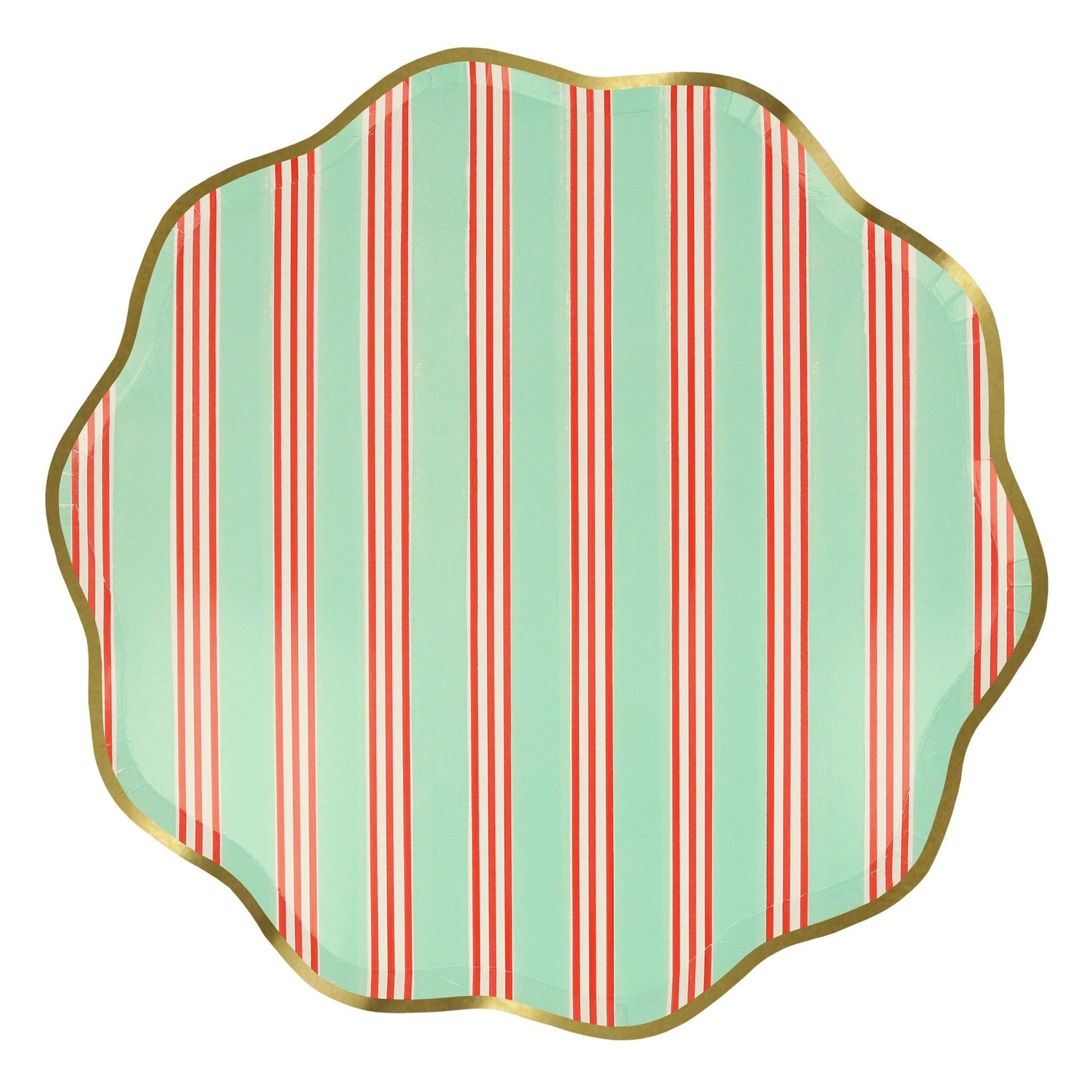 Festive Stripe Dinner Plates - Bria Blair Creative