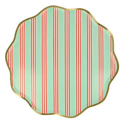 Festive Stripe Dinner Plates - Bria Blair Creative