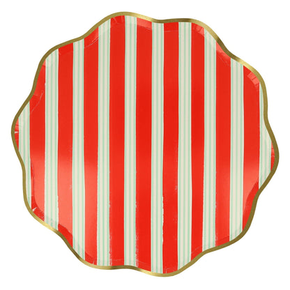 Festive Stripe Dinner Plates - Bria Blair Creative