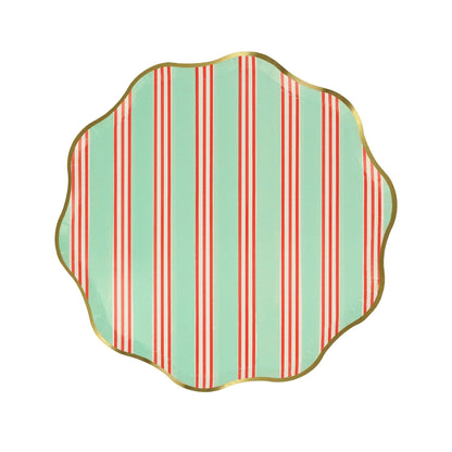 Festive Stripe Side Plates - Bria Blair Creative