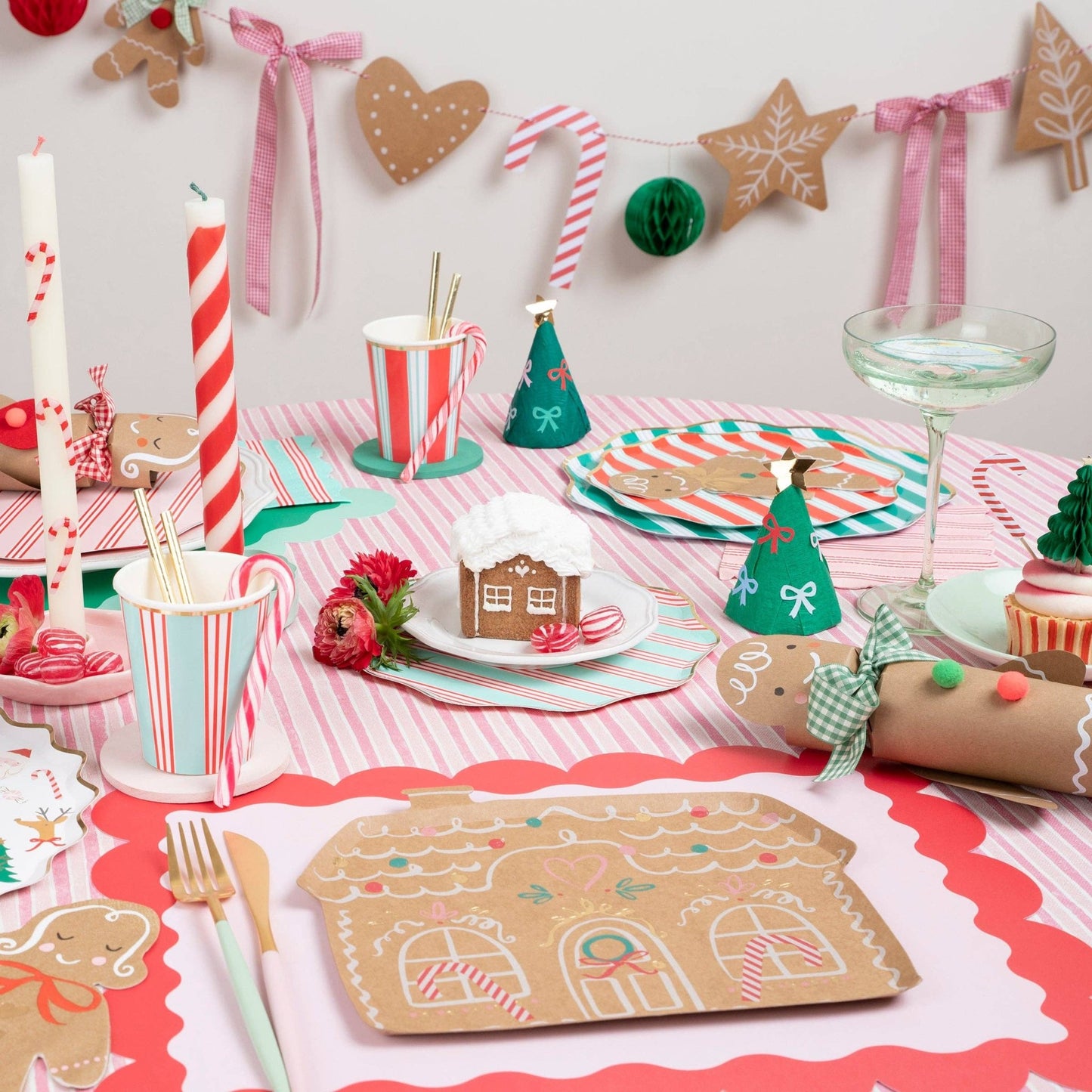 Festive Stripe Side Plates - Bria Blair Creative