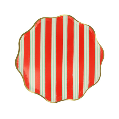 Festive Stripe Side Plates - Bria Blair Creative