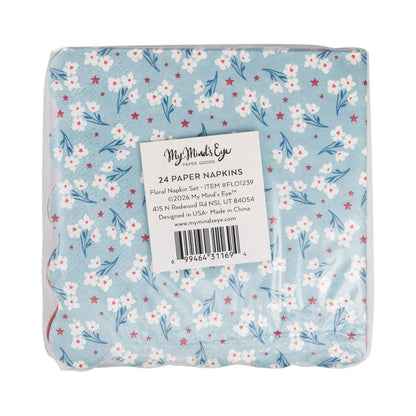 FLO1239 - Floral Cocktail Paper Napkin Set - Bria Blair Creative
