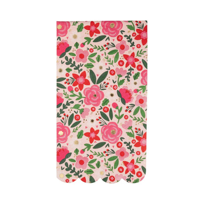 Floral scalloped dinner napkin - Bria Blair Creative
