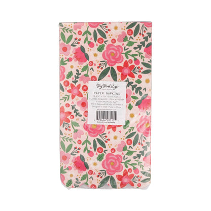 Floral scalloped dinner napkin - Bria Blair Creative
