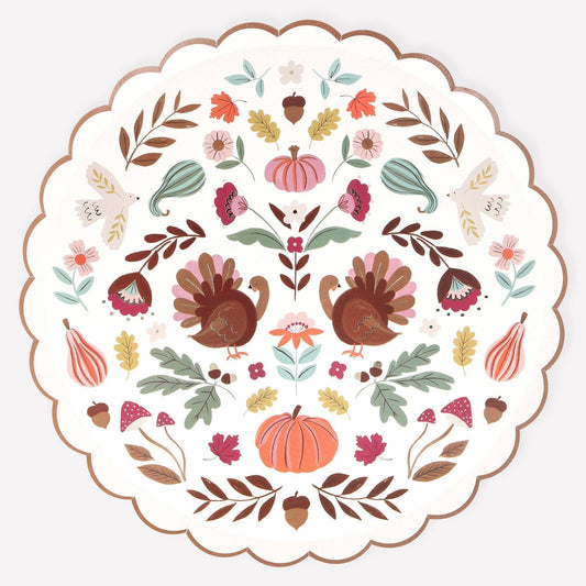 Folk Fall Dinner Plates - Bria Blair Creative