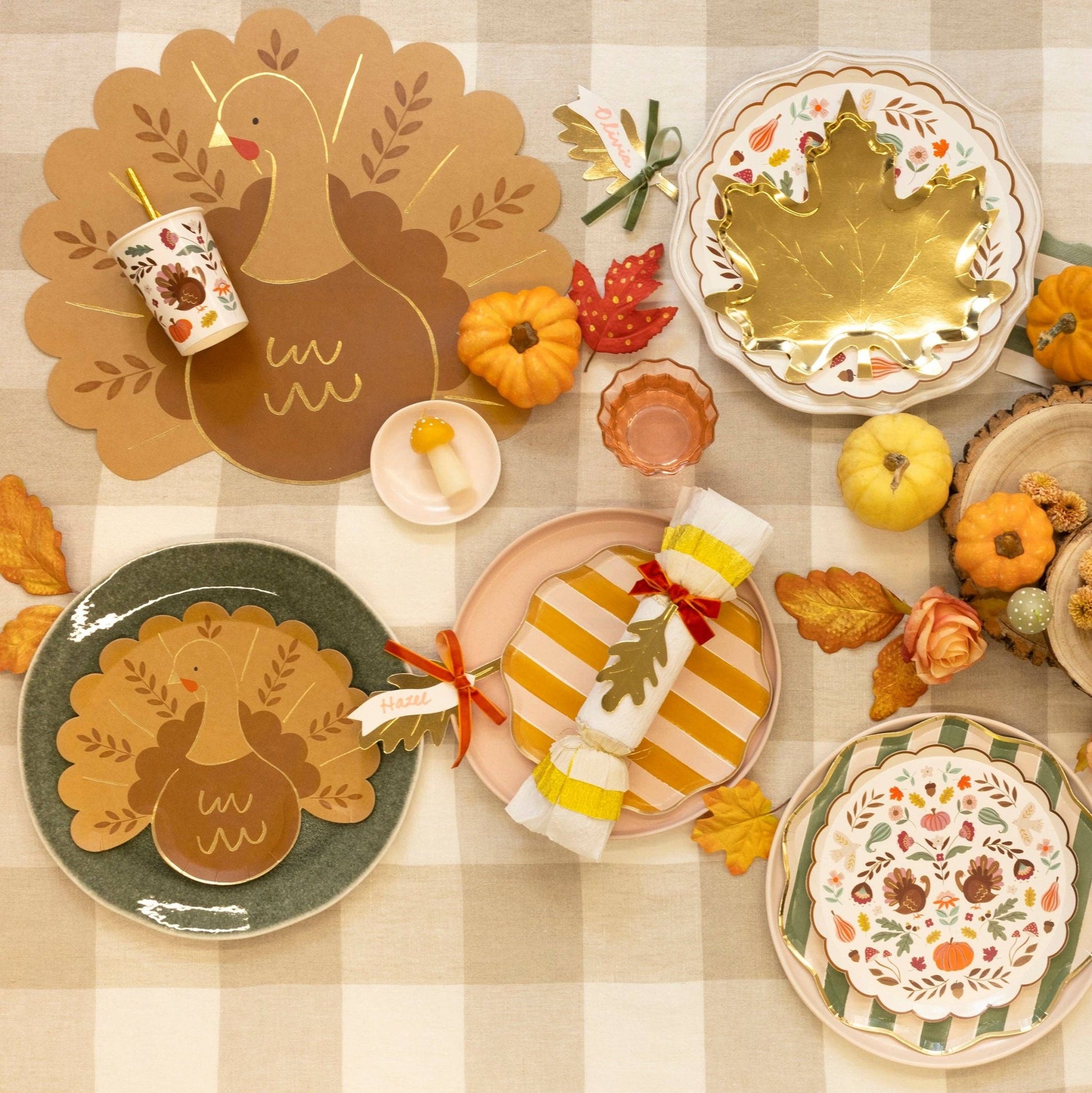 Folk Fall Side Plates - Bria Blair Creative