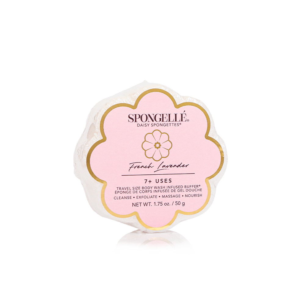 French Lavender Daisy Spongette | Soap Sponge | Soap Buffer - Bria Blair Creative