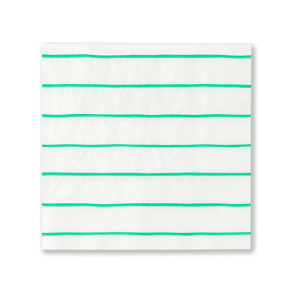 Frenchie Striped Large Napkins - 16 Pk.: Clover - Bria Blair Creative