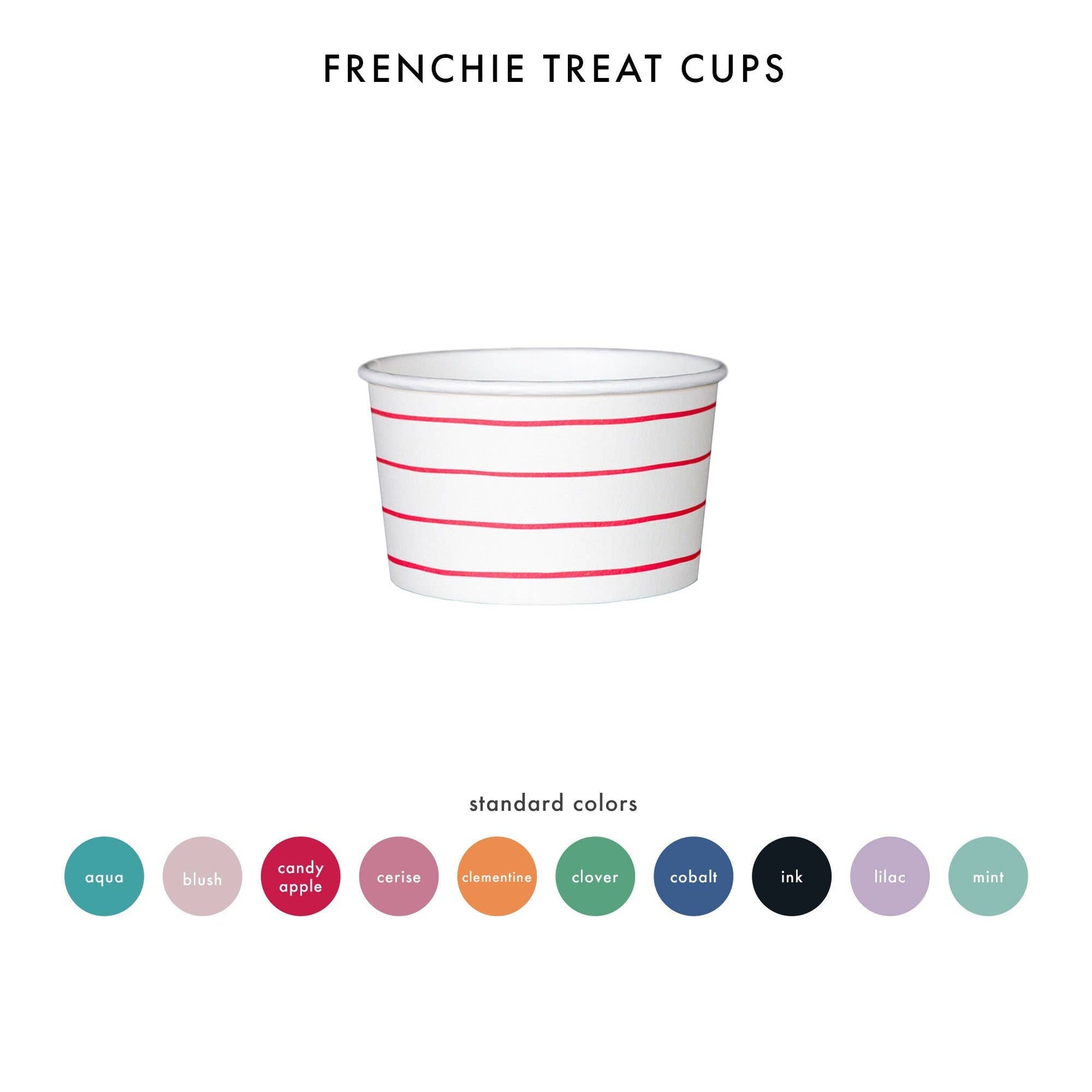 Frenchie Stripes Treat Cups - 8 Pk.: Candy Apple - Bria Blair Creative