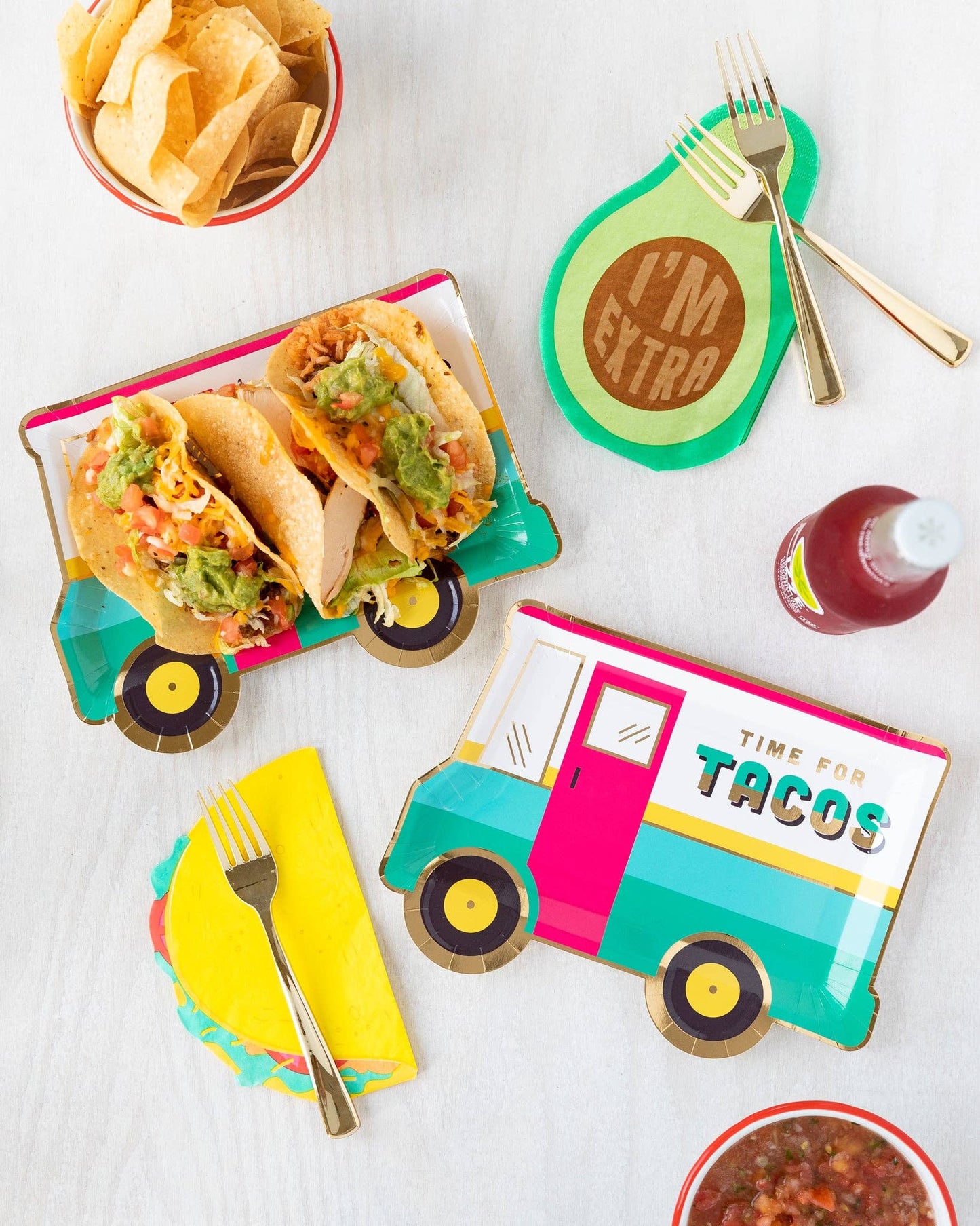 FST145 - 9" Taco Truck Shaped Paper Plate - Bria Blair Creative