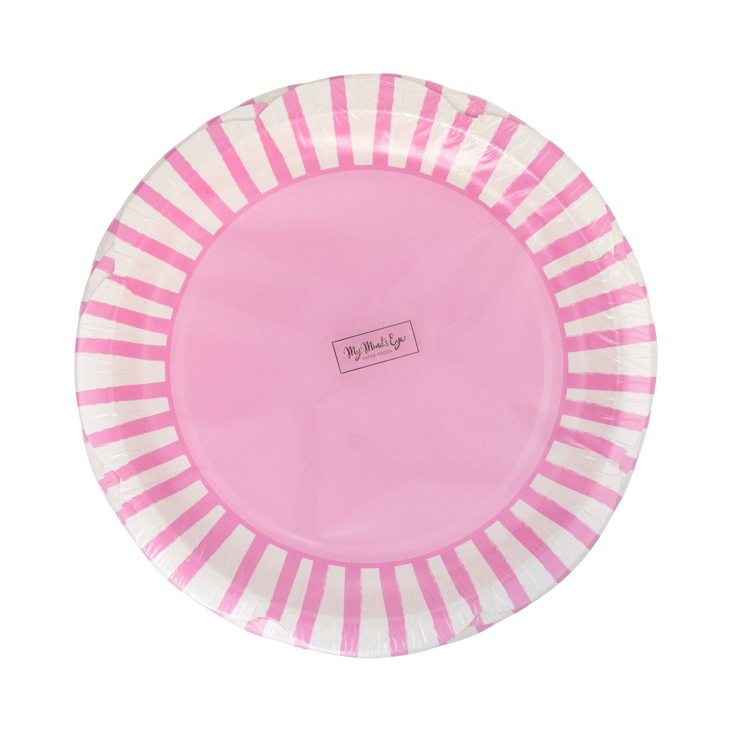 Fuchsia Striped Scallops 9" Plate - Bria Blair Creative