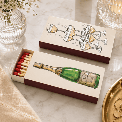 Funny Matchbox | Champagne Box Matches - Bria Blair Creative