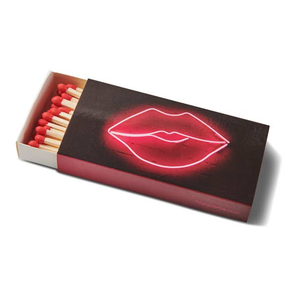 Funny Matchbox | Neon Lips Box Matches - Bria Blair Creative