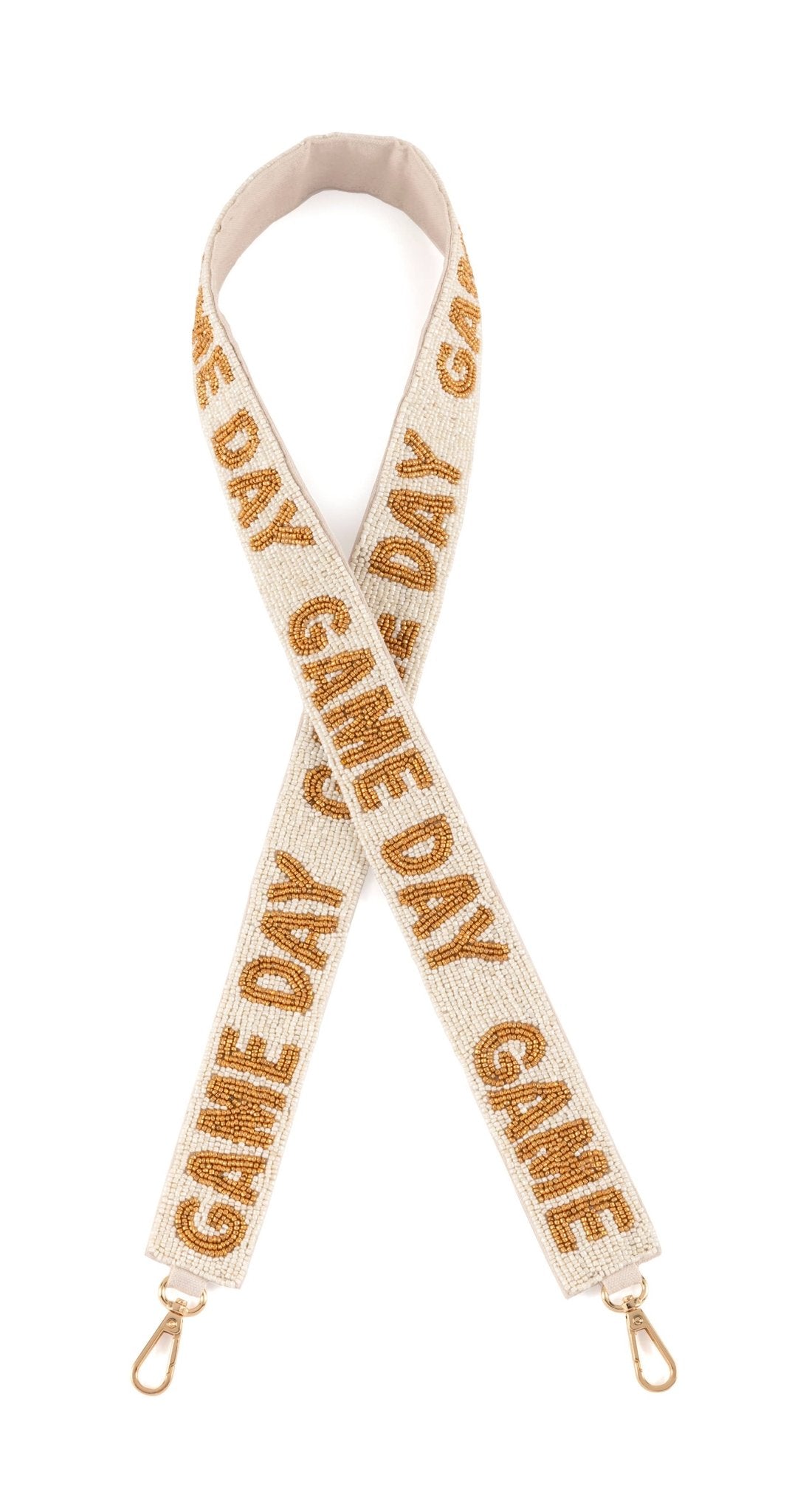 "GAME DAY" BEADED BAG STRAP: IVORY - Bria Blair Creative