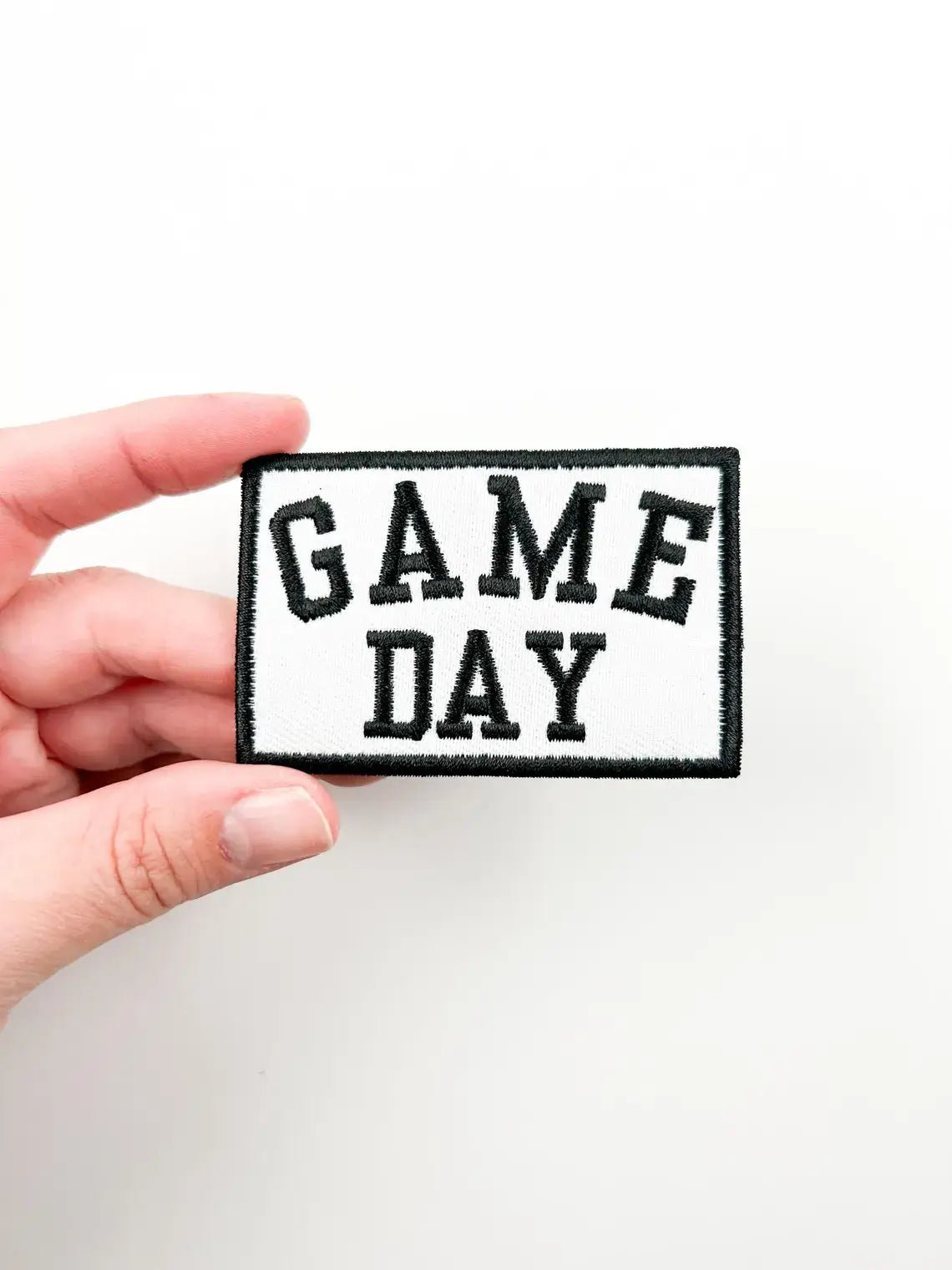 Game Day Embroidered Iron - On Patch Tailgate Football Trucker - Bria Blair Creative