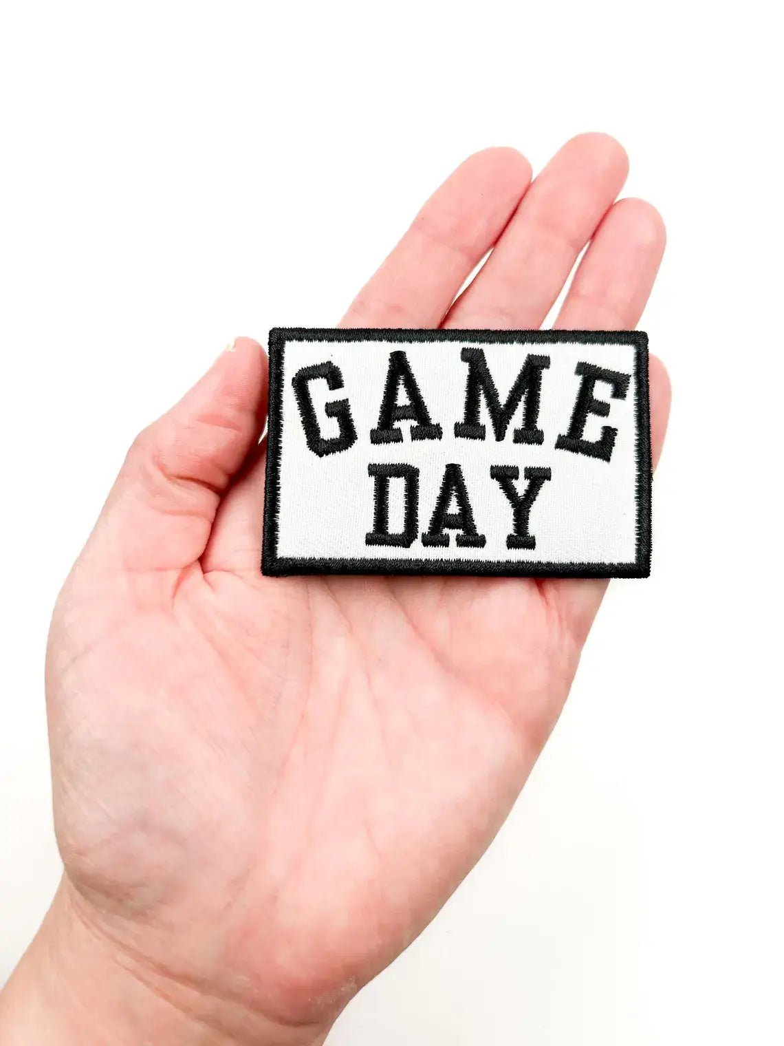 Game Day Embroidered Iron - On Patch Tailgate Football Trucker - Bria Blair Creative