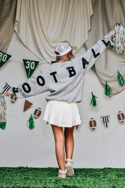 Game Day Football Lt Gray Sweatshirt: XL - Bria Blair Creative