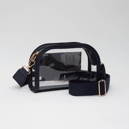 Game Day Stadium Clear Crossbody Bag: White - Bria Blair Creative