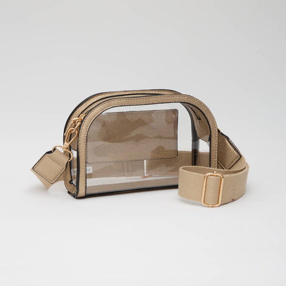 Game Day Stadium Clear Crossbody Bag: White - Bria Blair Creative