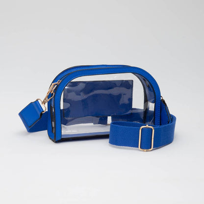 Game Day Stadium Clear Crossbody Bag: White - Bria Blair Creative