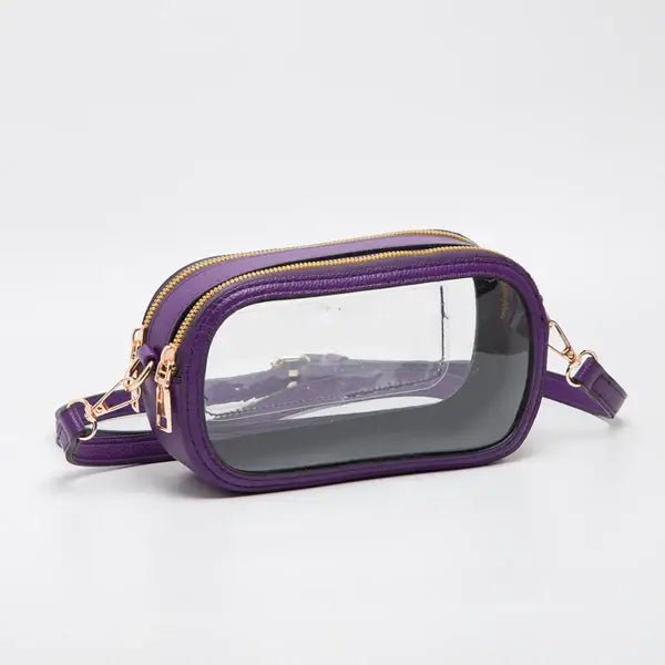 Game Day Stadium Clear Oval Crossbody Bags: Black - Bria Blair Creative