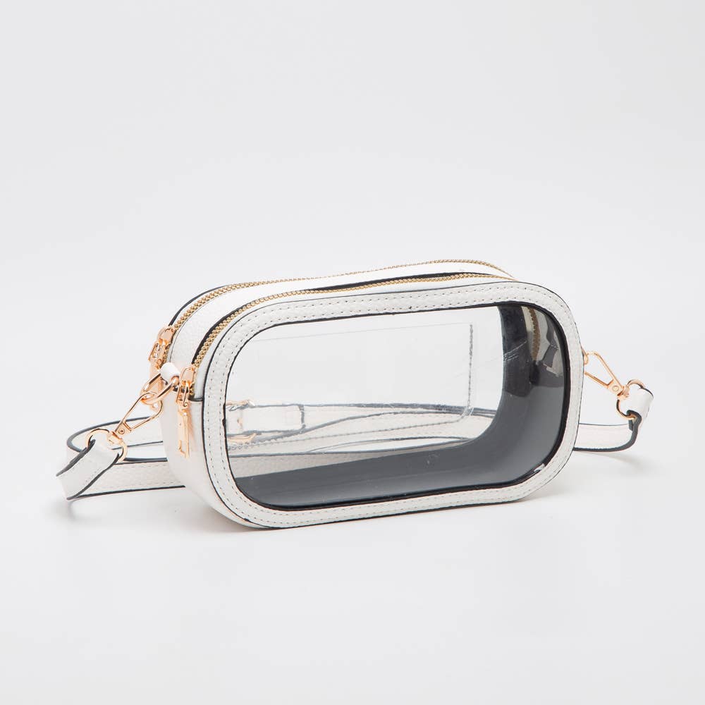 Game Day Stadium Clear Oval Crossbody Bags: Black - Bria Blair Creative