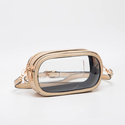 Game Day Stadium Clear Oval Crossbody Bags: Black - Bria Blair Creative
