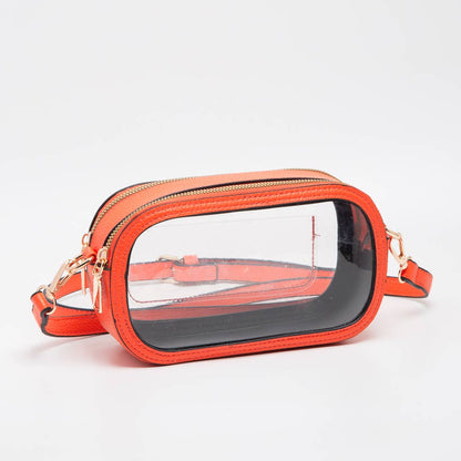 Game Day Stadium Clear Oval Crossbody Bags: Black - Bria Blair Creative