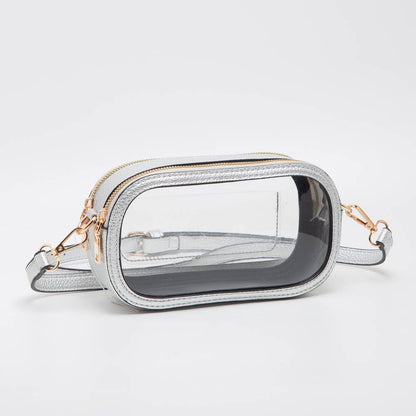 Game Day Stadium Clear Oval Crossbody Bags: Black - Bria Blair Creative