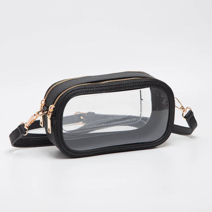 Game Day Stadium Clear Oval Crossbody Bags: Black - Bria Blair Creative
