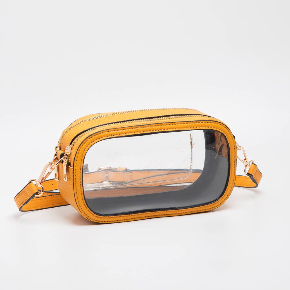 Game Day Stadium Clear Oval Crossbody Bags: Orange - Bria Blair Creative