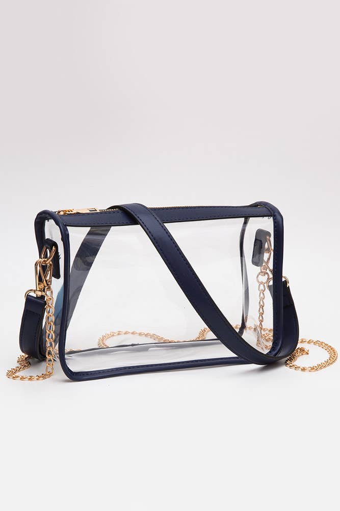 Game Day Stadium Clear Rectangle Crossbody Bags : Royal blue - Bria Blair Creative