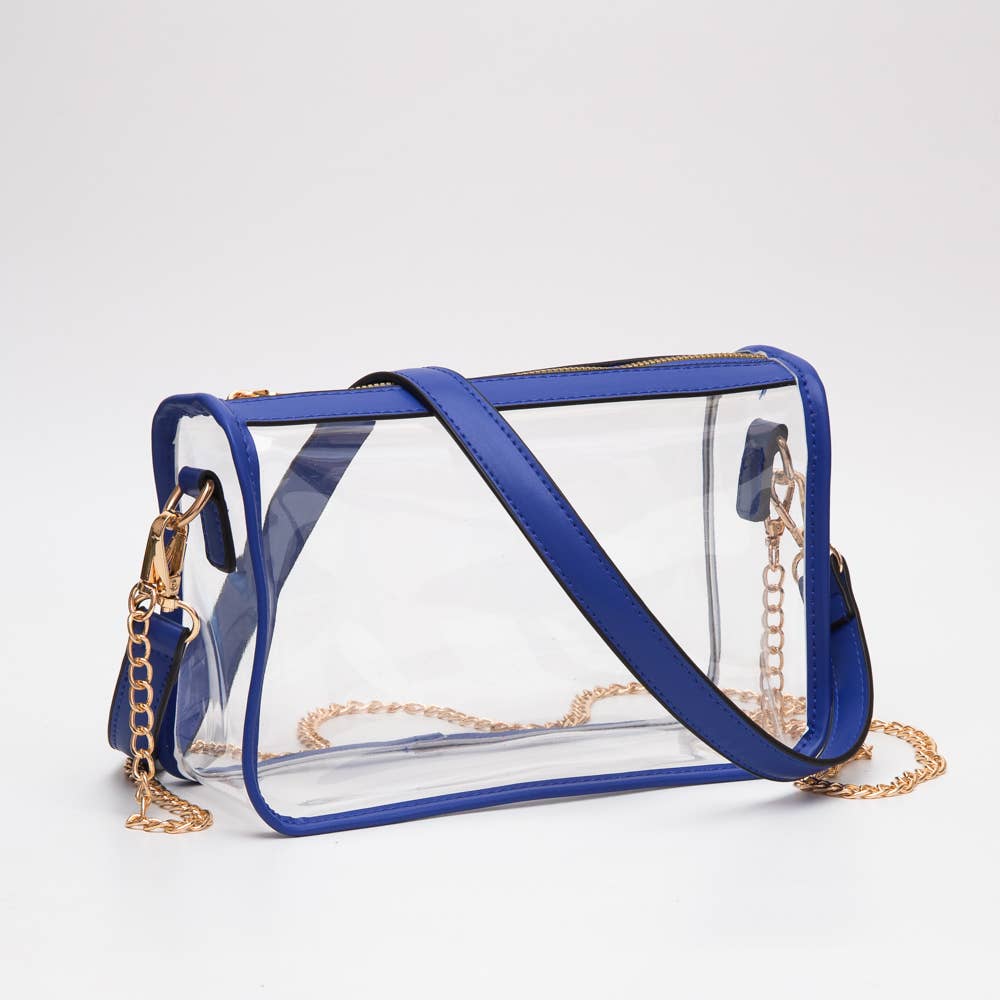 Game Day Stadium Clear Rectangle Crossbody Bags : Royal blue - Bria Blair Creative