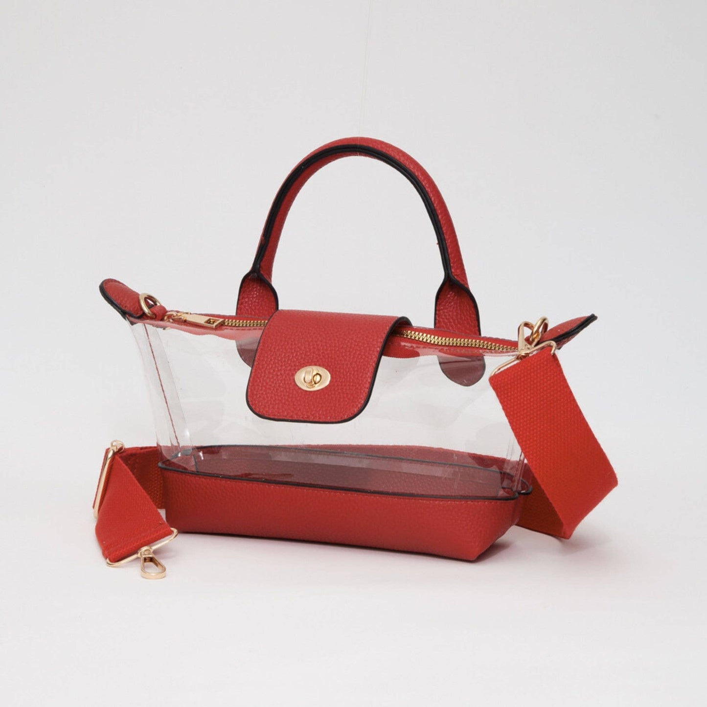 Game Day Stadium Satchel Clear Bag: Red - Bria Blair Creative