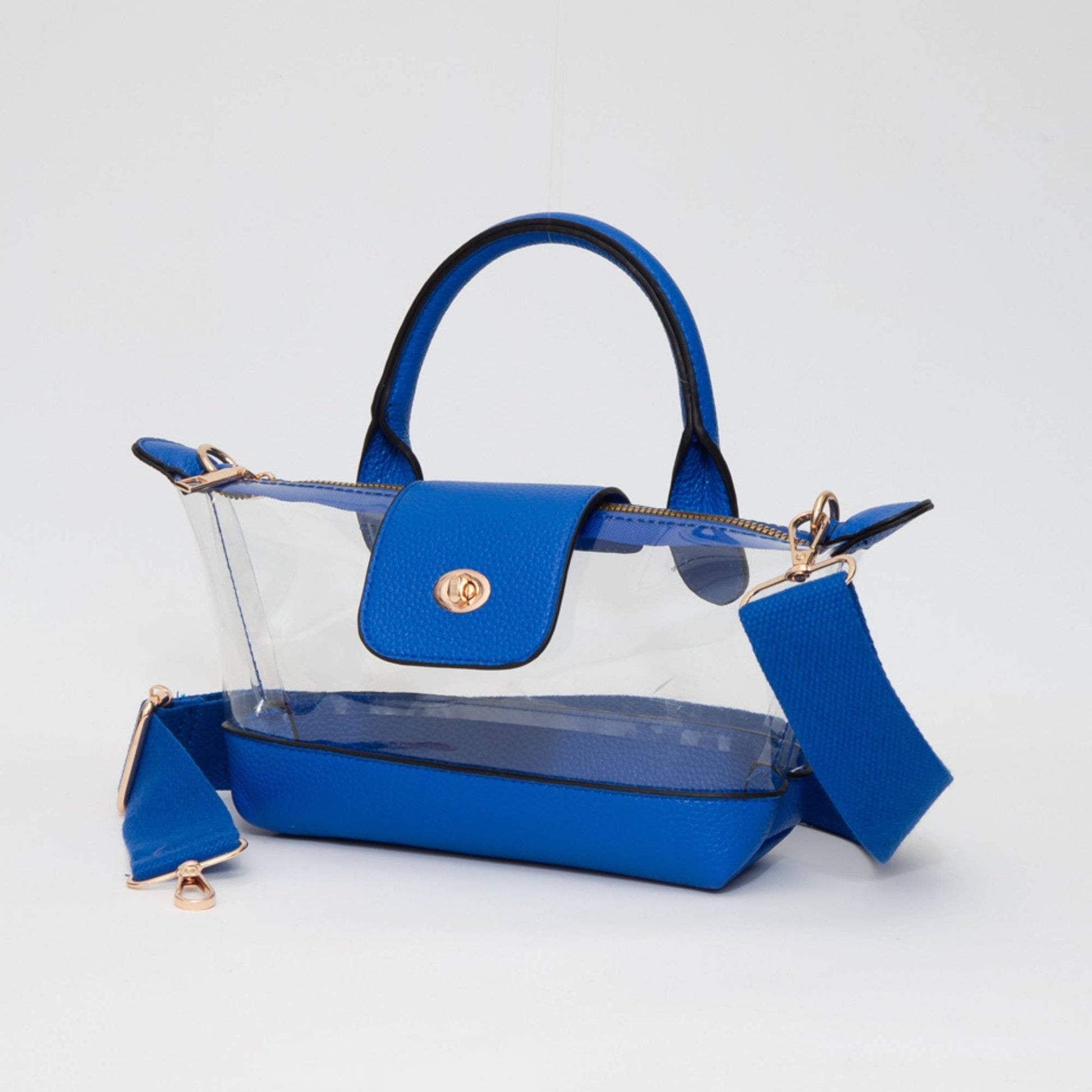 Game Day Stadium Satchel Clear Bag: White - Bria Blair Creative