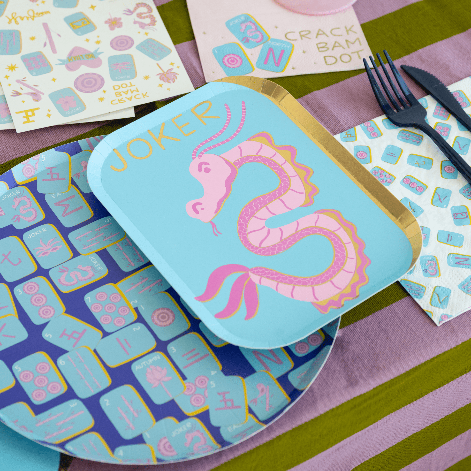 Game Night Mahjong Large Napkins - Bria Blair Creative