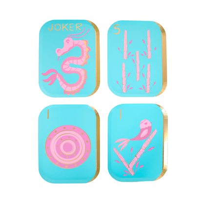 Game Night Mahjong Tile Dinner Plates - Bria Blair Creative