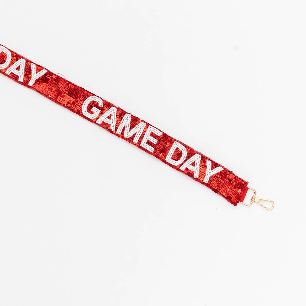 Gameday Beaded Sequin Purse Strap: Black - Bria Blair Creative