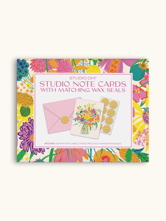 Garden Splash Note Card Set with Wax Seals - Bria Blair Creative