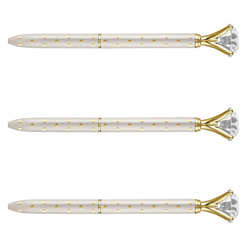 Gem Pen - Ivory/Metallic Dot - Bria Blair Creative