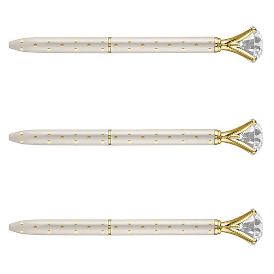 Gem Pen - Ivory/Metallic Dot - Bria Blair Creative