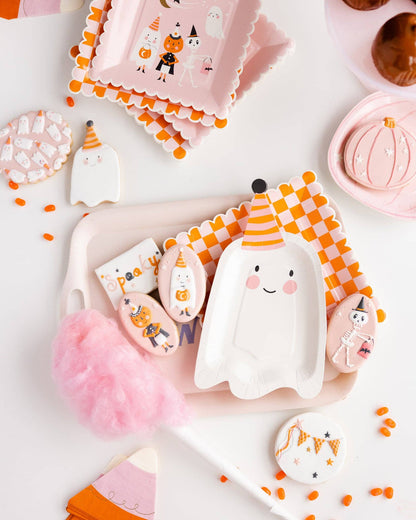 GGH1040 - Ghoul Gang Ghost Shaped Paper Plate - Bria Blair Creative