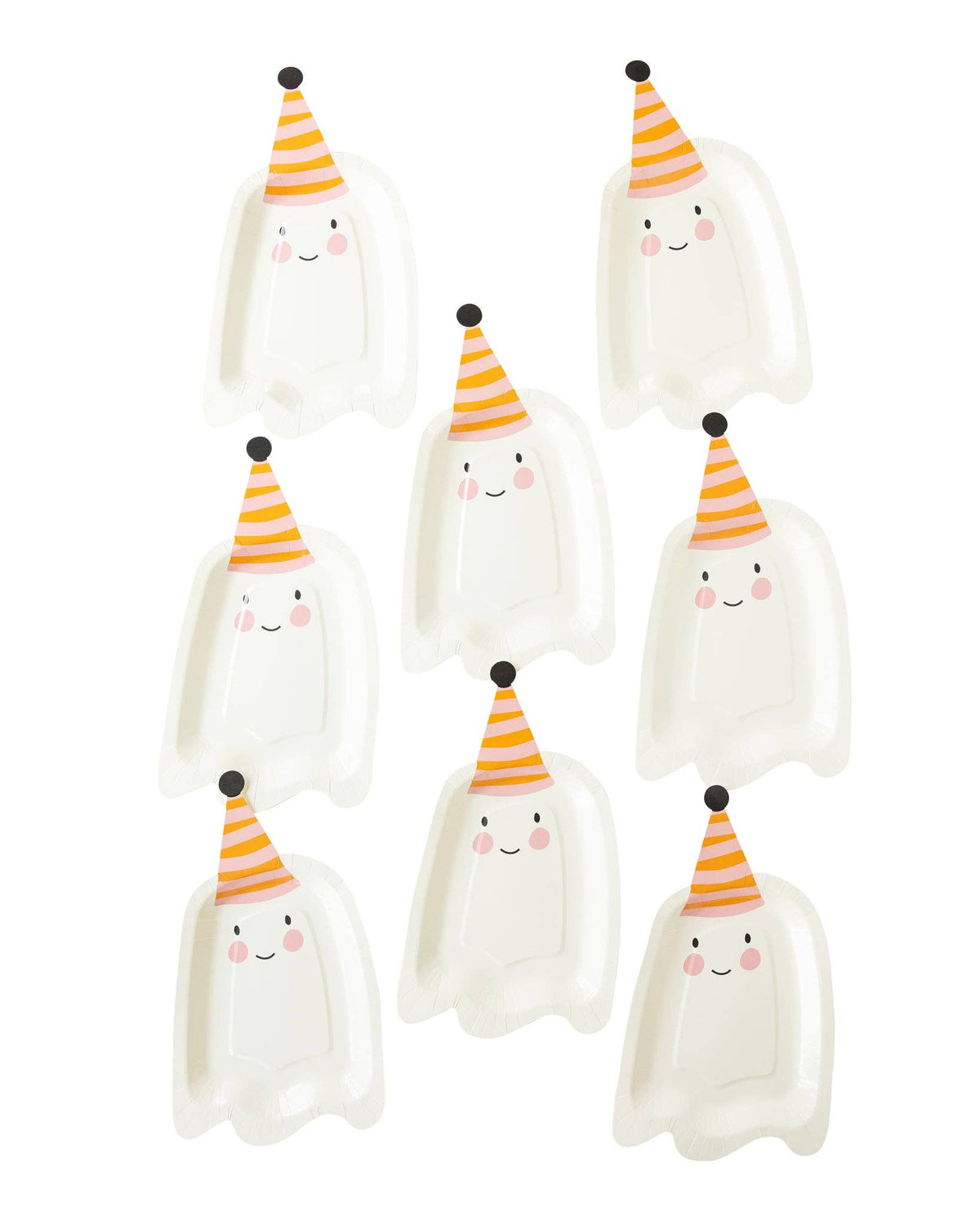 GGH1040 - Ghoul Gang Ghost Shaped Paper Plate - Bria Blair Creative