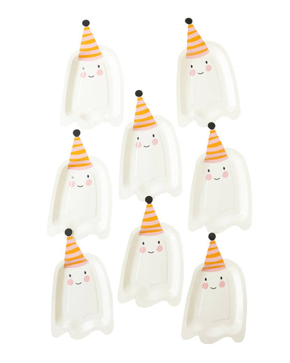 GGH1040 - Ghoul Gang Ghost Shaped Paper Plate - Bria Blair Creative