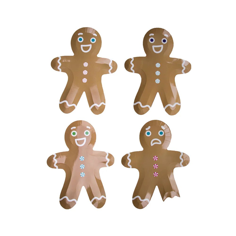 Gingerbread Men Dessert Plates - Bria Blair Creative