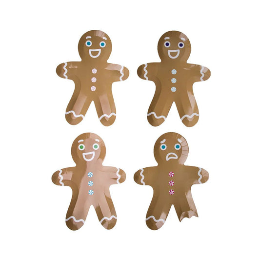 Gingerbread Men Dessert Plates - Bria Blair Creative