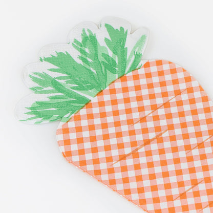 Gingham Carrot Napkins - Bria Blair Creative