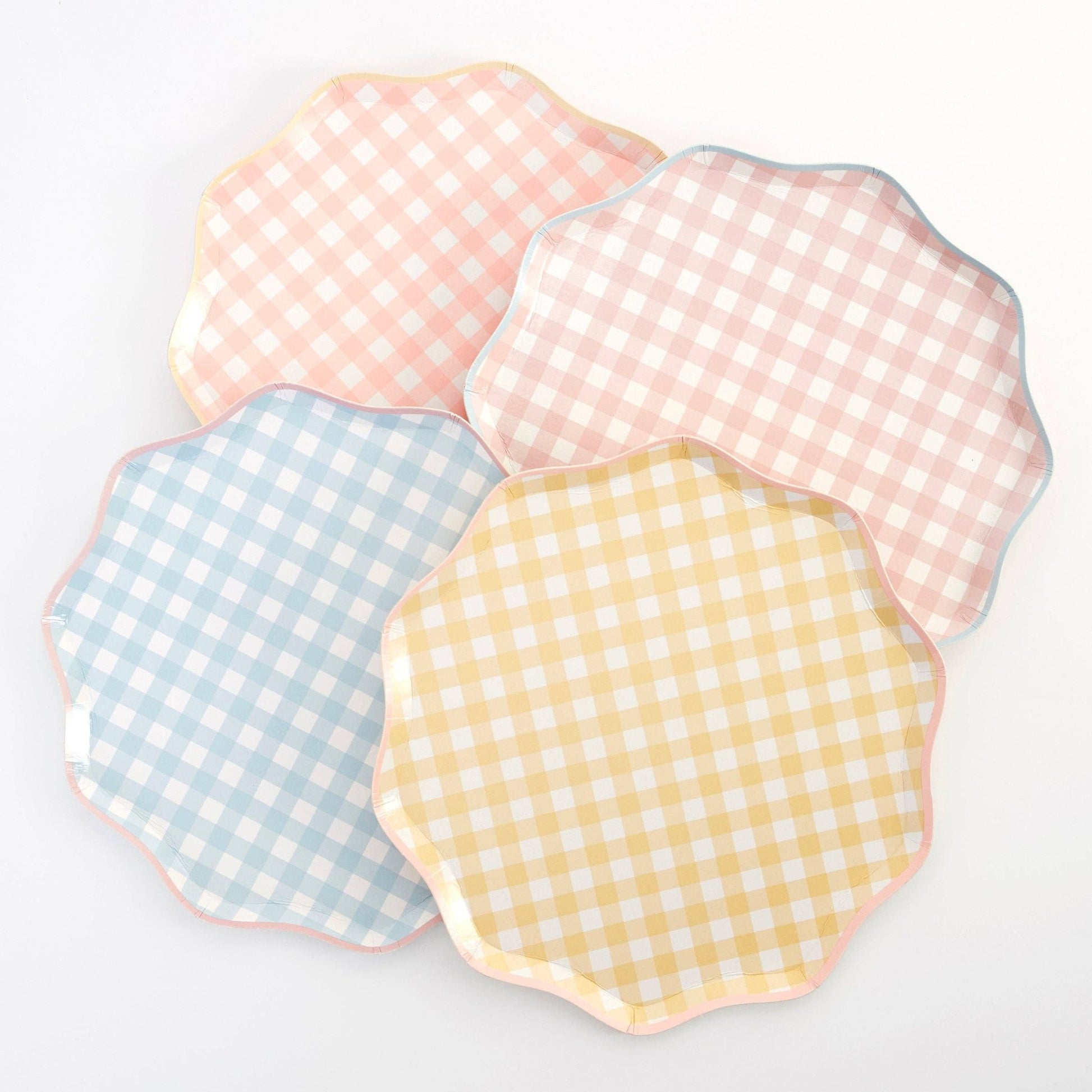 Gingham Dinner Plates - Bria Blair Creative