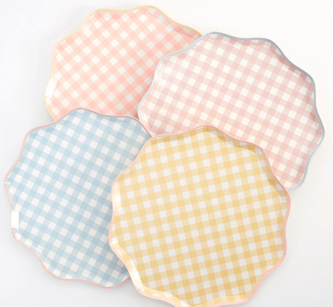 Gingham Dinner Plates (x 12) - Bria Blair Creative